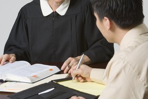 Man with judge