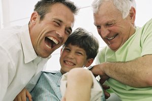Generations of men playing