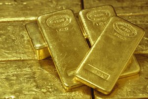 Gold ingots, (Close-up)