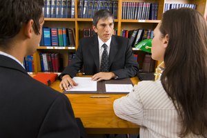 Couple with lawyer