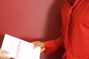 Man receiving confidential document