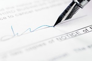 Man signing document, close-up
