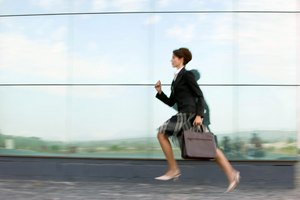 Businesswoman running