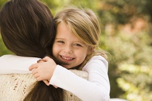 Girl hugging mother