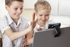 Children communicate with online