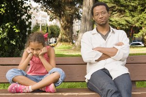 Unhappy father and daughter